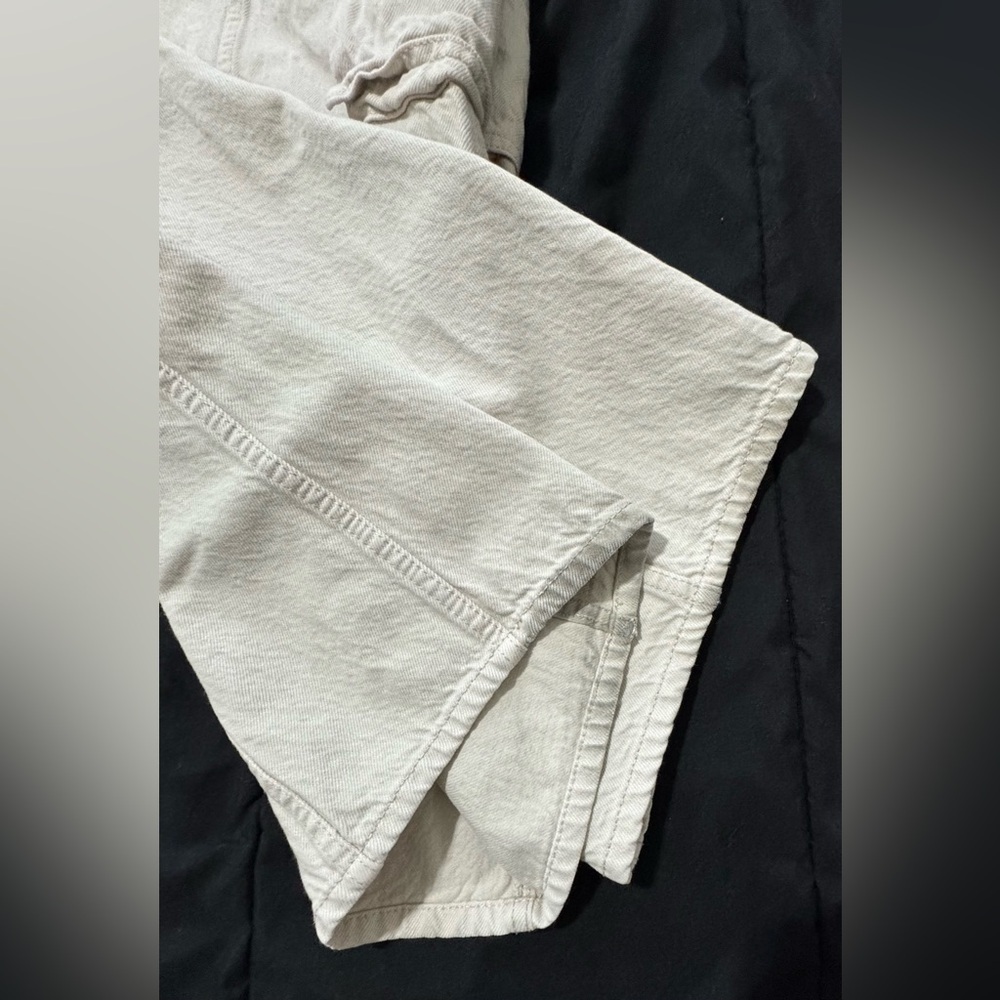 Abercrombie & Fitch Women Cream Curve Love Cotton Cargo
Pants Size 33/16L27Long - Picture 11 of 11